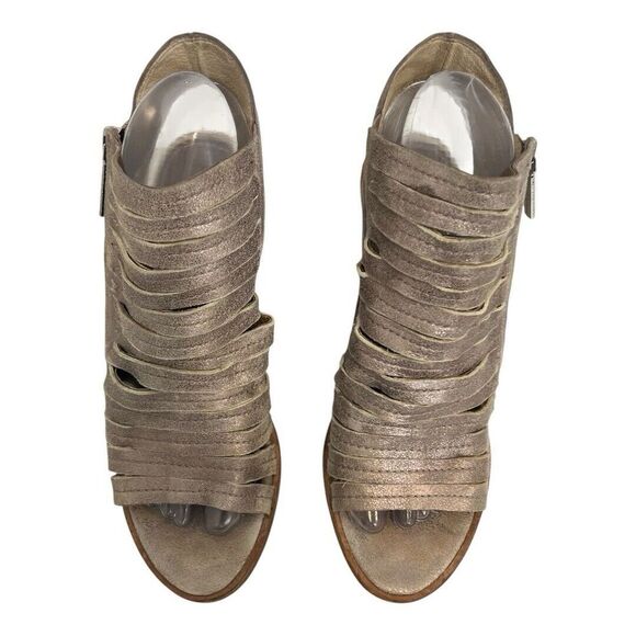 Donald J Pliner Womens Size 7 Kasia Metallic Open Toe Cutout Heel Booties - Picture 3 of 8